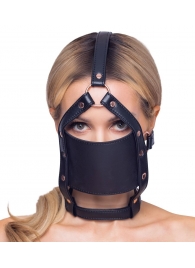 Черный намордник с кляпом-шаром Head Harness With A Gag - Orion - купить с доставкой в Прокопьевске