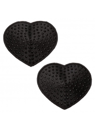 Черные пэстисы в форме сердечек Heart Pasties - California Exotic Novelties - купить с доставкой в Прокопьевске