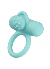 Аквамариновое эрекционное виброкольцо Silicone Rechargeable Nubby Lover’s Delight - California Exotic Novelties - в Прокопьевске купить с доставкой