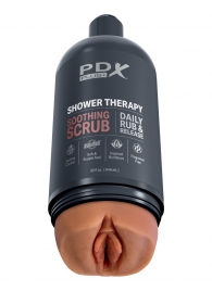 Мастурбатор-вагина цвета карамели Shower Therapy Soothing Scrub - Pipedream - в Прокопьевске купить с доставкой