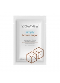 Саше лубриканта на водной основе Simply Aqua Brown Sugar с ароматом коричневого сахара - 3 мл. - Wicked - купить с доставкой в Прокопьевске