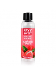 Массажное масло Sexy Sweet Nectar Lychee с феромонами и ароматом личи - 75 мл. - Биоритм - купить с доставкой в Прокопьевске