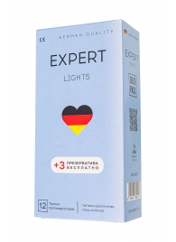 Ультратонкие презервативы EXPERT Lights - 12 шт.(+3 в подарок) - Expert - купить с доставкой в Прокопьевске