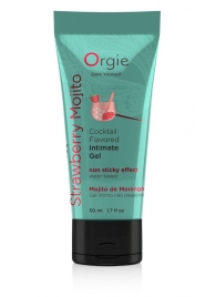 Съедобный интимный гель Orgie Lube Tube Cocktail Strawberry Mojito - 50 мл. - ORGIE - купить с доставкой в Прокопьевске