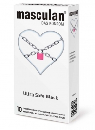 Ультрапрочные презервативы Masculan Ultra Safe Black - 10 шт. - Masculan - купить с доставкой в Прокопьевске