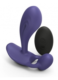 Темно-синий вибромассажер Witty P G Vibrator with Remote Control - Love to Love - в Прокопьевске купить с доставкой