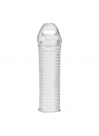 Текстурированная насадка на пенис Clear Textured Penis Enhancing Sleeve Extension - 16,5 см. - BlueLine - в Прокопьевске купить с доставкой