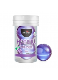 Лубрикант на масляной основе Hot Ball Beija Muito с ароматом винограда (2 шарика по 3 гр.) - HotFlowers - купить с доставкой в Прокопьевске