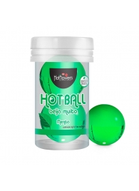 Лубрикант на масляной основе Hot Ball Beija Muito с ароматом мяты (2 шарика по 3 гр.) - HotFlowers - купить с доставкой в Прокопьевске