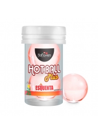 Лубрикант на масляной основе Hot Ball Plus с разогревающим эффектом (2 шарика по 3 гр.) - HotFlowers - купить с доставкой в Прокопьевске