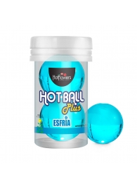 Лубрикант на масляной основе Hot Ball Plus с охлаждающим эффектом (2 шарика по 3 гр.) - HotFlowers - купить с доставкой в Прокопьевске