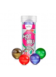 Ароматизированный лубрикант Hot Ball Mix на масляной основе (4 шарика по 3 гр.) - HotFlowers - купить с доставкой в Прокопьевске