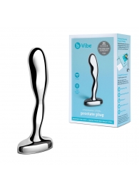 Стальной стимулятор простаты Stainless Steel Prostate Plug - 11,5 см. - b-Vibe - в Прокопьевске купить с доставкой