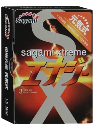 Презервативы Sagami Xtreme ENERGY с ароматом энергетика - 3 шт. - Sagami - купить с доставкой в Прокопьевске