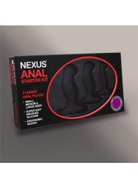 Набор из 3 массажеров простаты чёрного цвета NEXUS ANAL STARTER KIT - Nexus Range - в Прокопьевске купить с доставкой