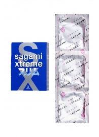 Розовые презервативы Sagami Xtreme FEEL FIT 3D - 3 шт. - Sagami - купить с доставкой в Прокопьевске