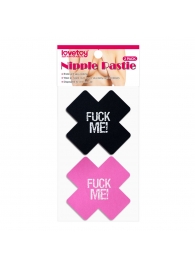 Набор из 2 пар пэстисов Cross Pattern Nipple Pasties - Lovetoy - купить с доставкой в Прокопьевске