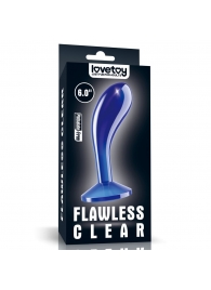 Синяя анальная втулка Flawless Clear Prostate Plug 6.0 - 15 см. - Lovetoy - в Прокопьевске купить с доставкой