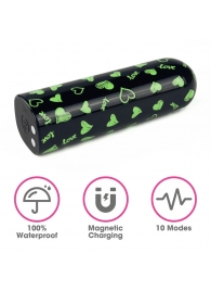 Мини-вибратор Rechargeable Glow-in-the-dark Heart Massager - 8,5 см. - Lovetoy