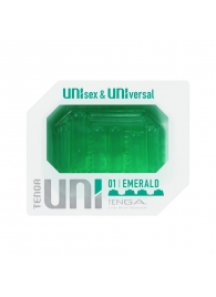 Зеленый мастурбатор-стимулятор Tenga Uni Emerald - Tenga - в Прокопьевске купить с доставкой