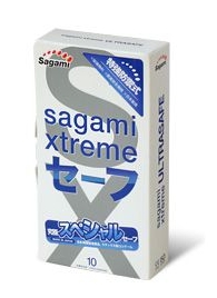 Презервативы Sagami Xtreme Ultrasafe с двойным количеством смазки - 10 шт. - Sagami - купить с доставкой в Прокопьевске