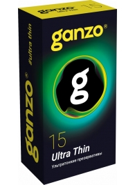 Прозрачные ультратонкие презервативы Ganzo Ultra thin - 15 шт. - Ganzo - купить с доставкой в Прокопьевске