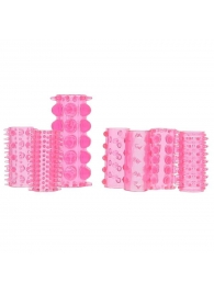 Набор из 7 розовых насадок на пенис ONE-A-DAY PENIS SLEEVES PINK - Seven Creations - в Прокопьевске купить с доставкой