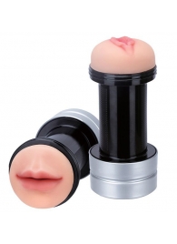 Двусторонний мастурбатор REALSTUFF 2 IN 1 HUMMER MOUTH   VAGINA - ротик и вагина - Dream Toys - в Прокопьевске купить с доставкой