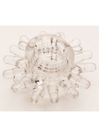 Прозрачное гелевое эрекционное кольцо с шипиками - Toyfa Basic - в Прокопьевске купить с доставкой