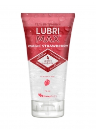 Интимный гель-смазка на водной основе Lubrimax Magic Strawberry - 75 мл. - ИнтелБИО - купить с доставкой в Прокопьевске