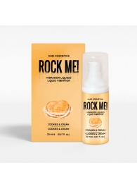 Жидкий вибратор Nuei Rock Me! с ароматом печенья и сливок - 20 мл. - Nuei cosmetics - купить с доставкой в Прокопьевске