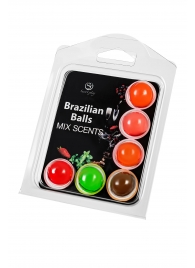 Набор из 6 шариков с ароматизированными массажными маслами Brazilian Balls - Secret Play - купить с доставкой в Прокопьевске