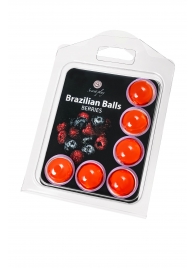 Набор из 6 шариков с массажным маслом Brazilian Balls с ароматом ягод - Secret Play - купить с доставкой в Прокопьевске