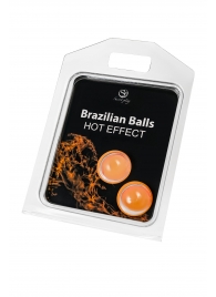 Набор из 2 шариков с массажным маслом Brazilian Balls с разогревающим эффектом - Secret Play - купить с доставкой в Прокопьевске