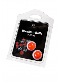 Набор из 2 шариков с массажным маслом Brazilian Balls с ароматом ягод - Secret Play - купить с доставкой в Прокопьевске