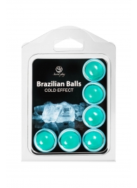 Набор из 6 шариков с массажным маслом Brazilian Balls с охлаждающим эффектом - Secret Play - купить с доставкой в Прокопьевске