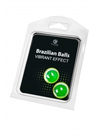 Набор из 2 шариков с массажным маслом Brazilian Balls с эффектом вибрации - Secret Play - купить с доставкой в Прокопьевске