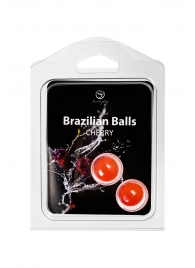 Набор из 2 шариков с массажным маслом Brazilian Balls с ароматом вишни - Secret Play - купить с доставкой в Прокопьевске