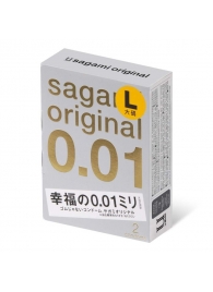 Презервативы Sagami Original 0.01 L-size увеличенного размера - 2 шт. - Sagami - купить с доставкой в Прокопьевске