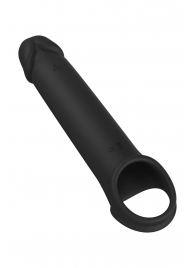 Черная насадка-удлинитель с вибрацией Vibrating Extender With Remote - Dream Toys - в Прокопьевске купить с доставкой
