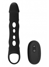 Черная насадка-удлинитель Vibrating Extender With Remote с вибрацией - Dream Toys - в Прокопьевске купить с доставкой