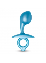 Голубая анальная пробка для массажа простаты Bulb Silicone Prostate Plug - 10,7 см. - b-Vibe - в Прокопьевске купить с доставкой