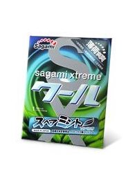 Презерватив Sagami Xtreme Mint с ароматом мяты - 1 шт. - Sagami - купить с доставкой в Прокопьевске