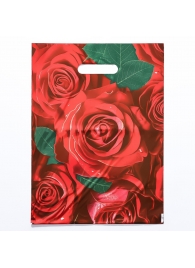 Пакет с цветочным принтом и вырубной ручкой (30х40 см) - Сима-Ленд - купить с доставкой в Прокопьевске