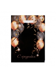 Пакет с вырубной ручкой и принтом в виде шариков (30х40 см) - Сима-Ленд - купить с доставкой в Прокопьевске