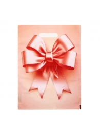 Пакет с принтом в виде банта с вырубной ручкой (30х40 см) - Сима-Ленд - купить с доставкой в Прокопьевске