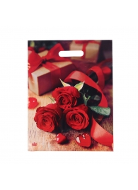Пакет с принтом в виде роз (31х40 см) - Сима-Ленд - купить с доставкой в Прокопьевске