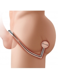 Кольцо на пенис с анальным стимулятором Stainless Steel Anal Hook   Cock Ring - BlueLine - в Прокопьевске купить с доставкой