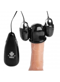 Черная стимулирующая насадка для головки полового члена Multi Speed Vibrating Penis Head Teaser - XR Brands - в Прокопьевске купить с доставкой