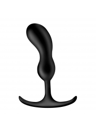 Черный массажер простаты с утяжелителями Premium Silicone Weighted Prostate Plug Medium - 16,3 см. - XR Brands - в Прокопьевске купить с доставкой